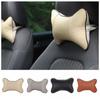 Подушка для подголовника из искусственной кожи для автомобильного сиденья, подушка для шеи из искусственной кожи, автомобильные аксессуары