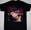 Deftones Розы Хлопок Полный Размер Черная Футболка с Коротким Рукавом Для Мужчин Женщин Унисекс Футболка