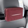 Wear-resistant Car Tissue Box Nappa Leather Paper Towel Organizer  Car Seat Head Back