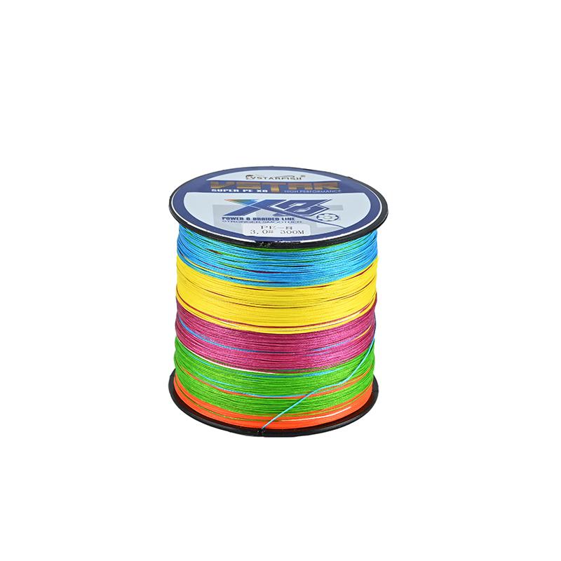 10lb-100lb Strong Glow0.12 PE Fishing Line 300M PE Long Line Fishing Multicolor Braided Fishing Line