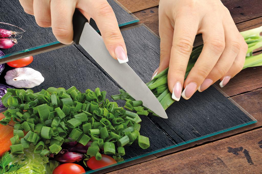 СТЕКЛЯННАЯ ЗАЩИТНАЯ ПАНЕЛЬ ДЛЯ КУХНИ 2x35x52 ОВОЩИ