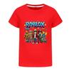 5574 Футболка с принтом игры Roblox для мальчиков и девочек, с короткими рукавами