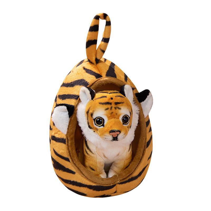 Simulation Tiger Little Pet Plush Stuffed Toy Pp Cotton Fill Kids Room Decor