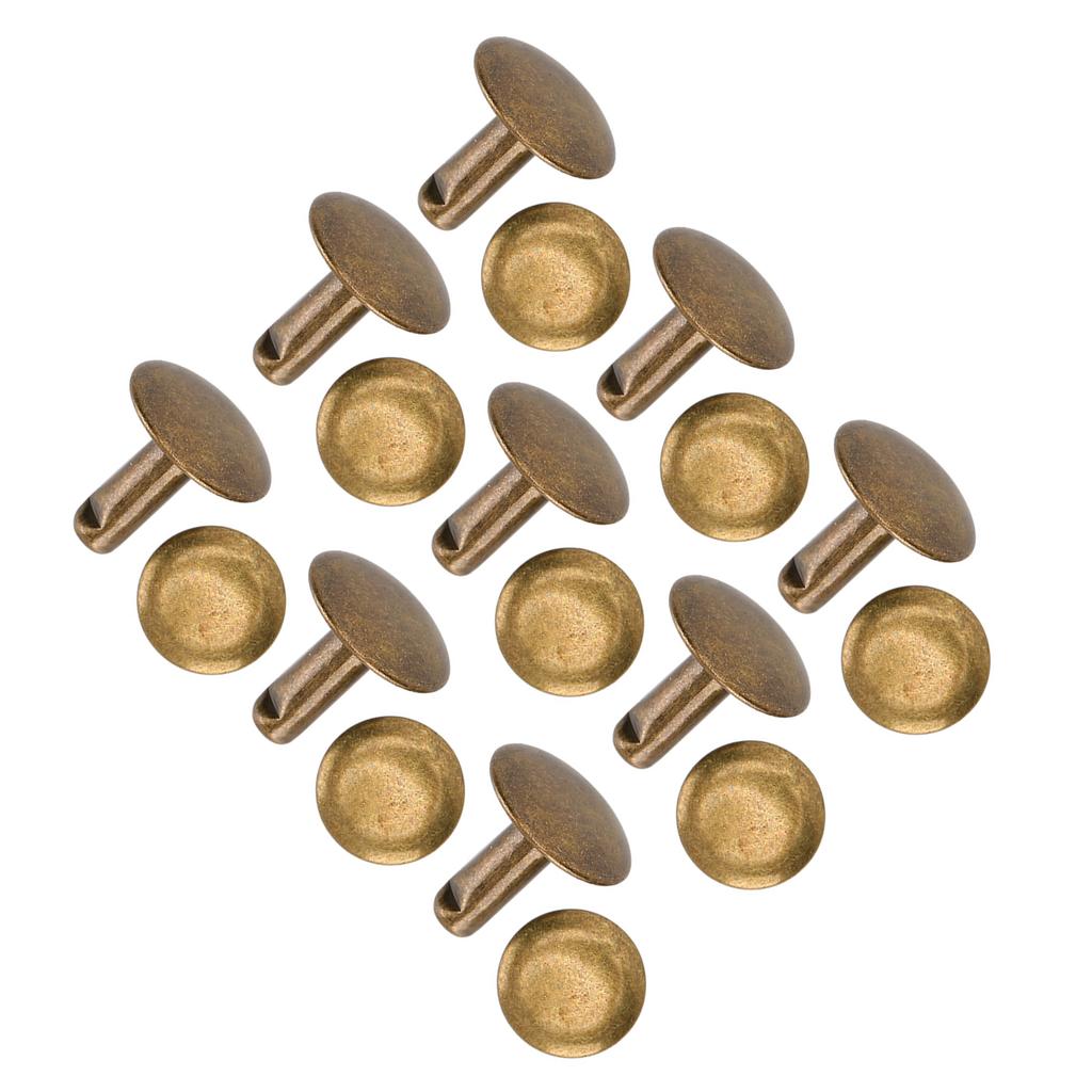 200 комплектов двойных заклепок круглых гвоздей для джинсов, пуговиц, кожаной обуви, сумок, одежды
