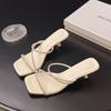 Роскошные женские летние новые туфли-лодочки на высоком каблуке, сандалии, универсальные простые сандалии на тонком каблуке, шлепанцы, zapatos de mujer