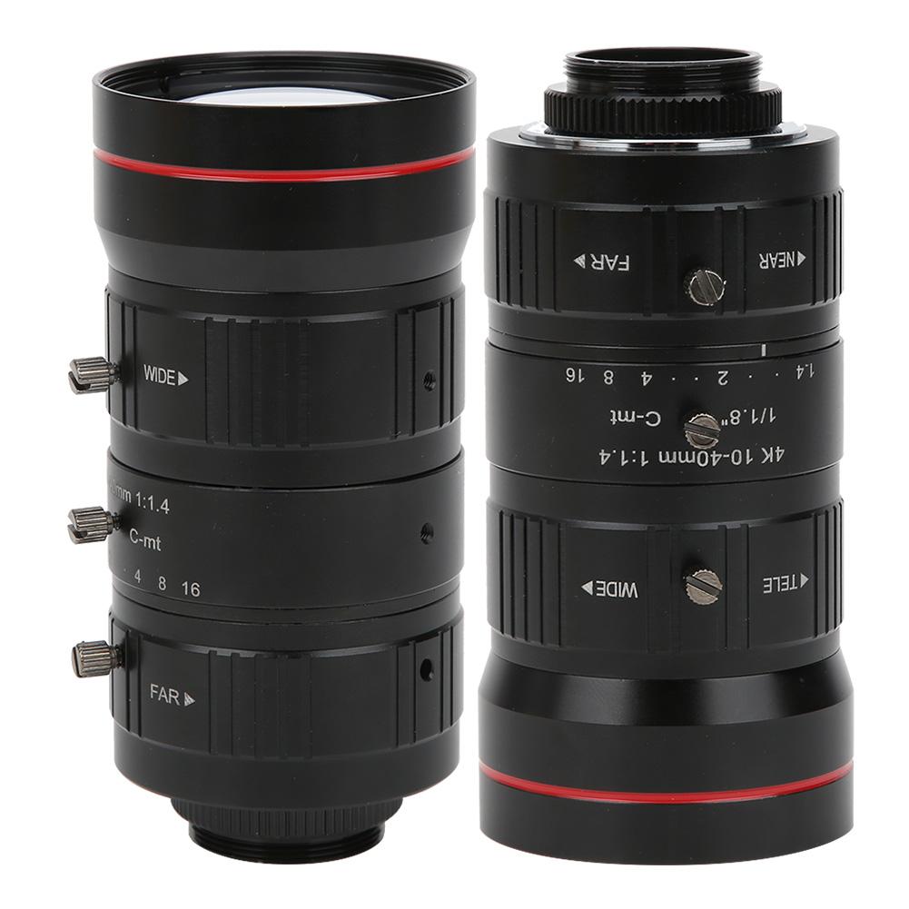 8MP Zoom Industrial Camera Lens C Mount HD 4K Manual Aperture Security CCTV Accessory 10?40mm