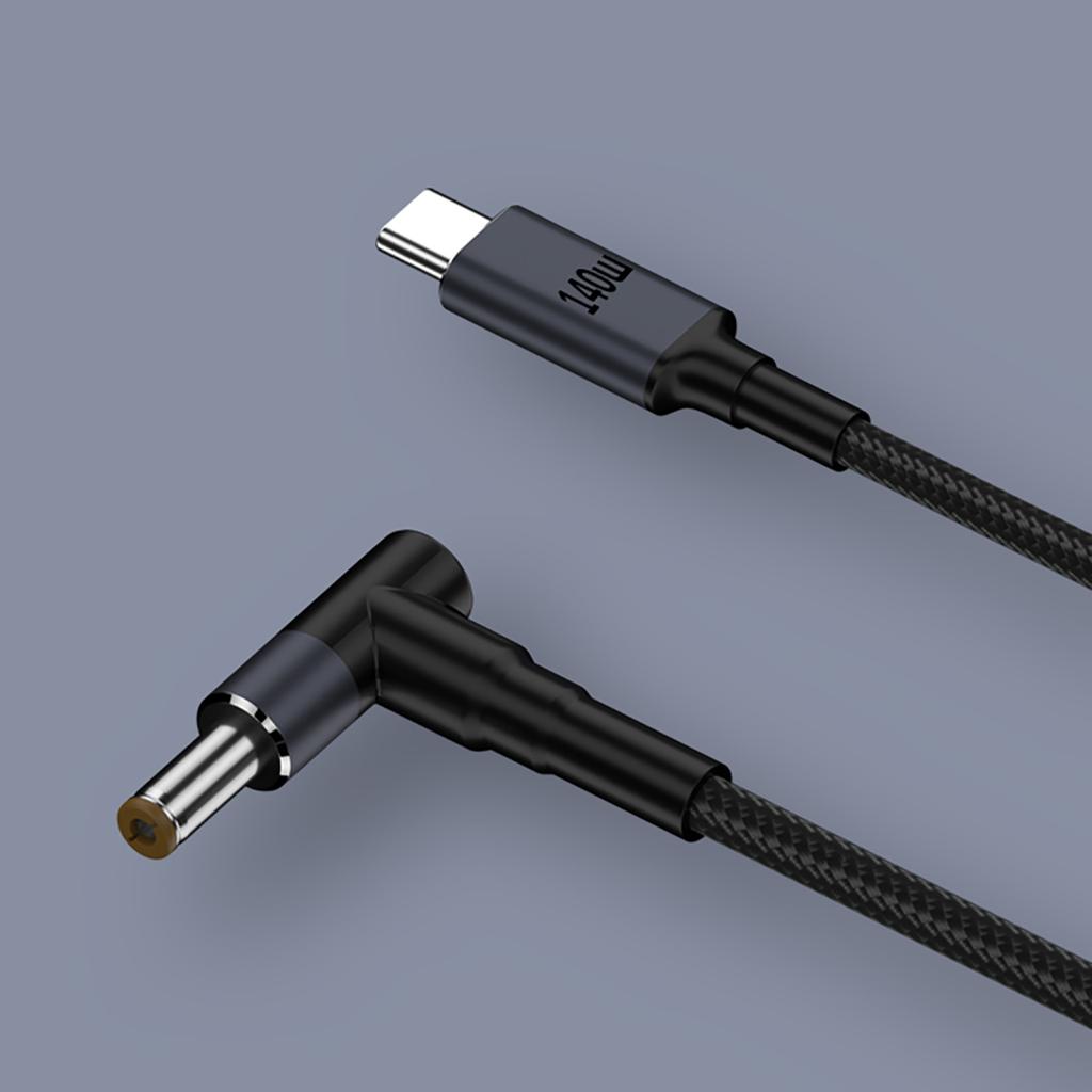 140 Вт PD USB Type C Male Input to DC5.5x2.1mm 5.5x2.5mm Male Power Charger Cable for Laptop Notebook Charger Cable