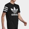 Adidas Футболка с коротким рукавом и круглым вырезом с логотипом Originals, мужские топы, черная CZ1749