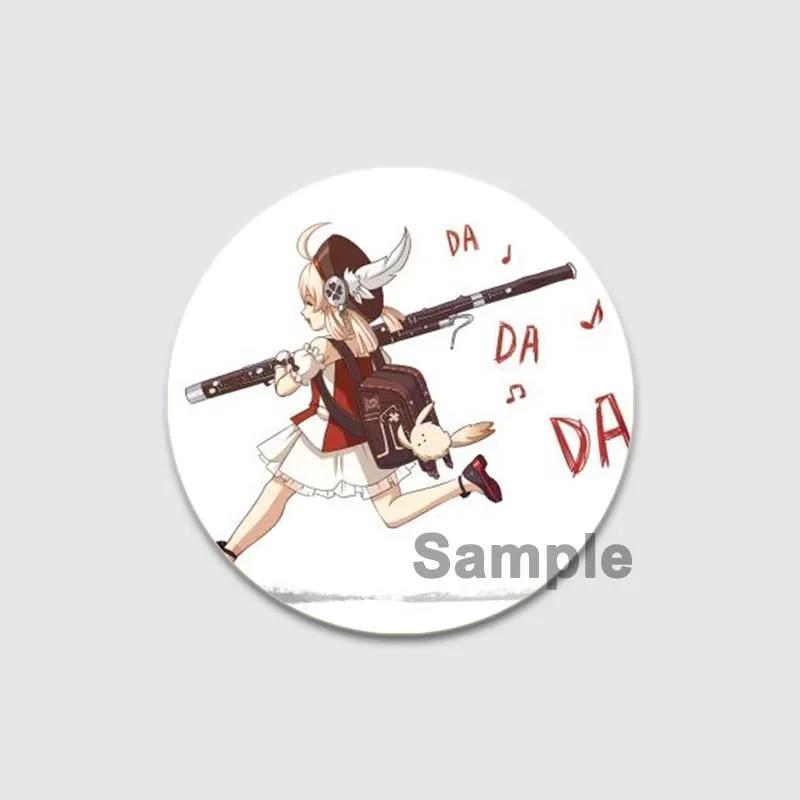 32/44/58 мм круглая мультяшная забавная застегивающаяся брошь для рюкзака, аксессуаров для одежды, аниме-значка Genshin Impact, украшения для шляпы