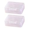 2 шт. Маленькие прозрачные пластиковые контейнеры для хранения, портативное решение для хранения пластиковых бусин с краями для повседневного использования