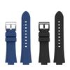 For GUESS W0149L5 Soft Silicone Rubber Watch Band Raised Mouth Men's Sports Waterproof Bracelet Wristband 26x14mm Black Blue