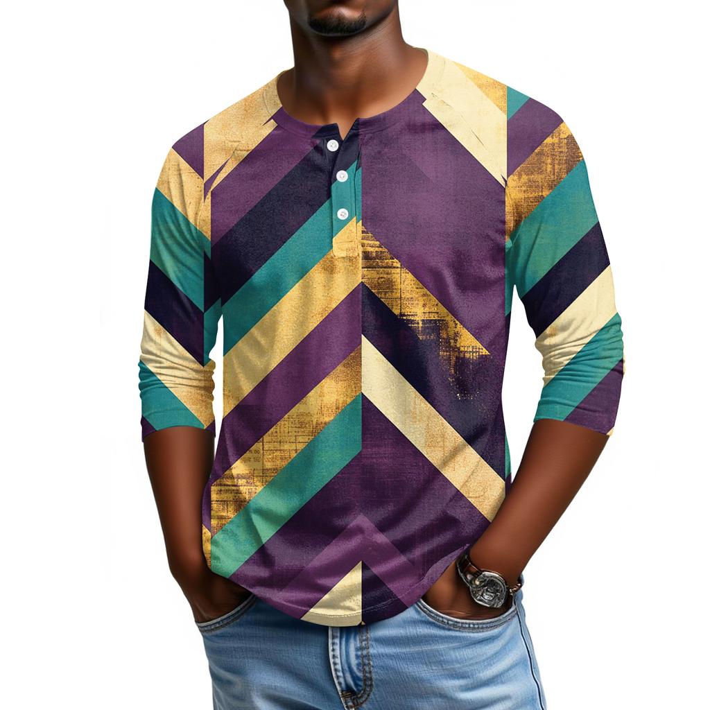 Мужской топ с рукавом реглан и рукавом три четверти