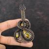 Медный кулон с яшмой «Шмель», кулон, обмотанный медной проволокой, кулон в виде гитары, медные украшения ручной работы, потрясающий кулон с драгоценным камнем, подарок на помолвку