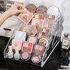 Multil-layer Step Storage Rack Organizing Eye Shadow Lipstick Transparent Cosmetics Nail Polish Desktop Display Shelf Organizer