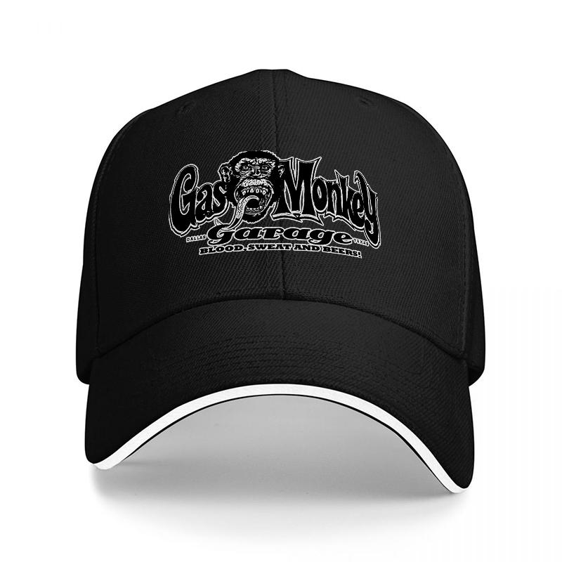 Бейсболка с логотипом Gas Monkey Garage, черная с белой отделкой, классический крой, для унисекс и женщин, уличный стиль, кепка для автолюбителя