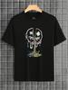 Skull Creative T-shirt - Men's Loose Casual Short-sleeved Round Neck Trend Summer Spring Sports Clothing