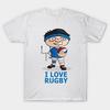 T Рубашка женщины Я люблю регби Harajuku Печать Кавайи футболка Летний короткий рукав женский футболка Top Tee