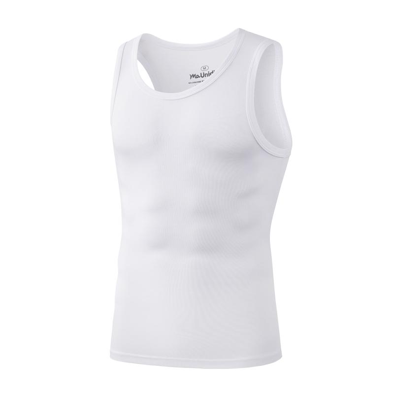 1Pcs Men's Tank Top Solid Color Compression Undershirt For Men Sleeveless Shirts High-Quality Bamboo Fiber Gym Jerseys Mens Vest