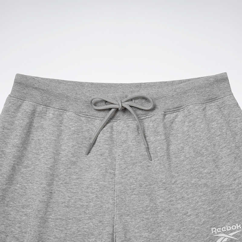 Reebok Однотонные спортивные брюки с манжетами и логотипом средней посадки, мужские низы серого цвета GR8492