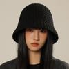 New knitted bucket hat women's autumn and winter fashion versatile face small wool hat Internet celebrity visor basin hat