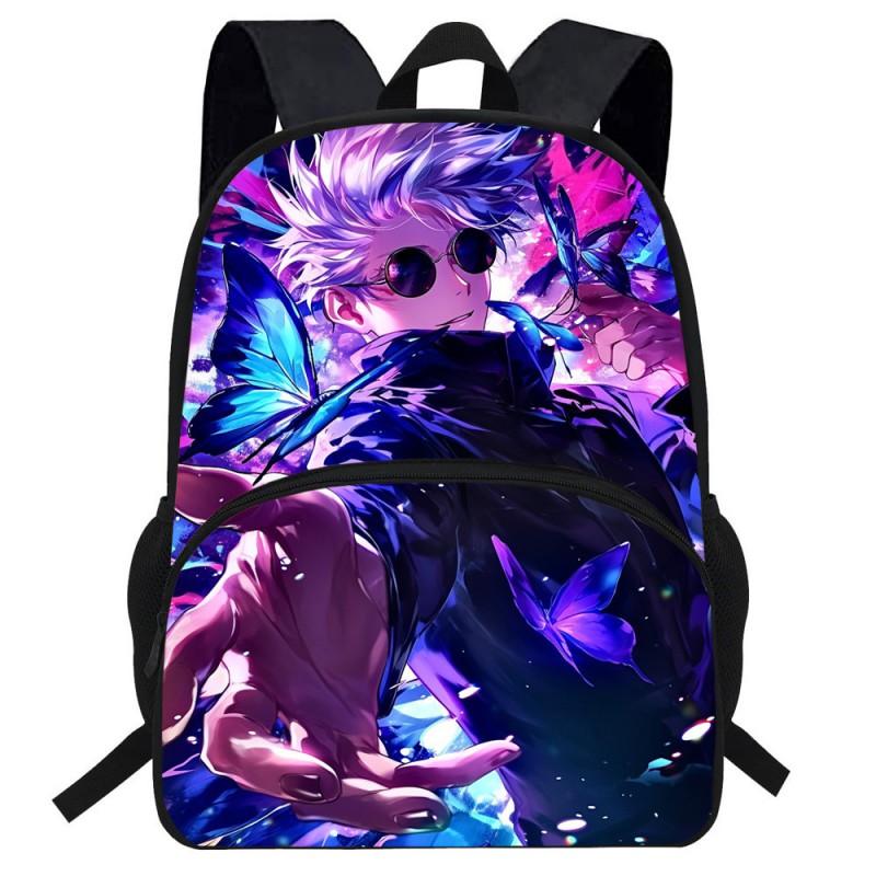 Kids Backpack School Use Anime Cartoon Design Large Capacity Oxford Fabric Bag With Ergonomic Back Support
