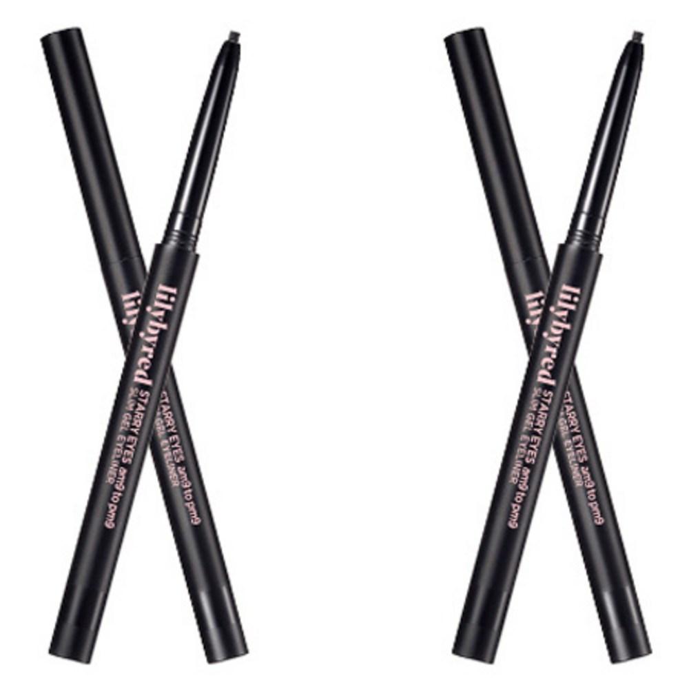 lilybyred Тонкий карандаш для глаз 0,14 г, 1 матовый черный, 2 шт.