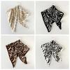 Breathable 90 CM Square Scarf Patterned Shawl Printed Silk Scarf Stripes Square Headscarf  Vacation