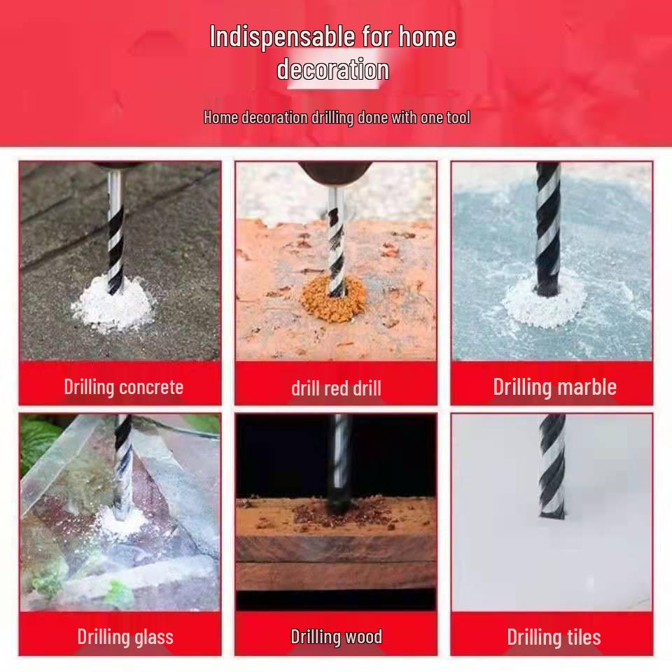 Tile and Concrete Triangle Drill Bit for Glass & Woodworking - Electric Hole Punching Tool