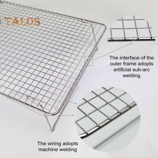 Стойка для охлаждения тортов из нержавеющей стали, штабелируемые решетки для выпечки, готовки, складная, прочная, экономящая место стойка для выпечки