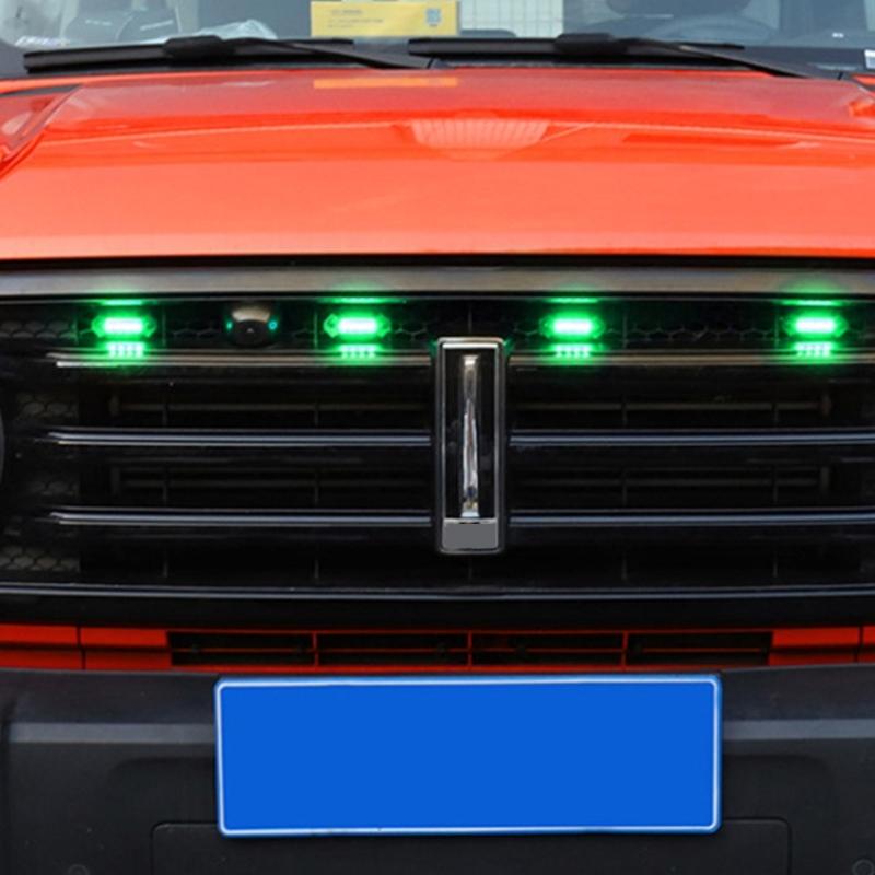 Car LED Emergencys StrobesLight Grille Flashing Warning Beacon Hazard Caution Light Yellow Lamp for Tank300 Vehicles SUV