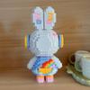НОВЫЙ 33СМ DIY Мини Цветной Кролик 3D Модель со Светом Строительный Блок Сборная Игрушка Милая Маленькая Частица Пазл Украшения Подарок для Детей