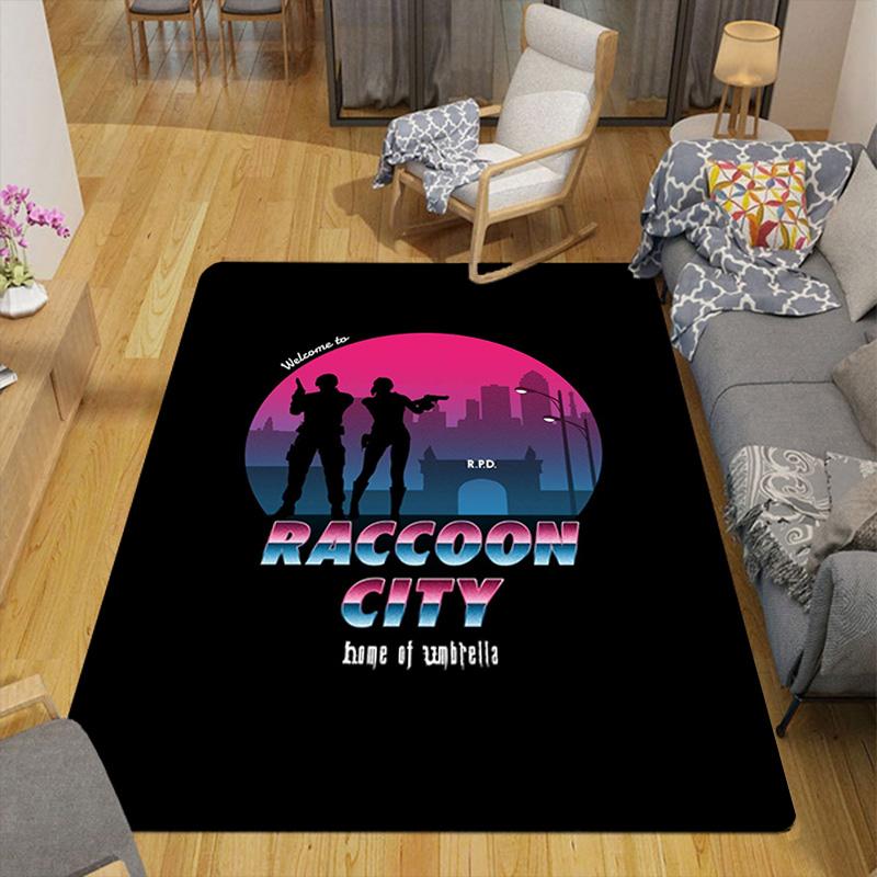 Raccoon City Rug Floor Mat for Living Room or Bedroom Soft and Comfortable Carpet a Gift for Birthday and Holiday.SFF0917327