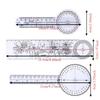 3pcs White Healthcare  Goniometer 8inch 3-Piece Goniometer Kit Goniometer Set  Physical Recuperation