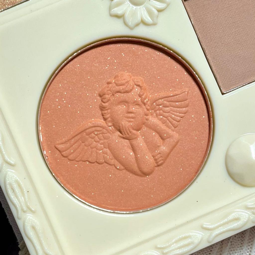 Палетка теней для век Nude Cosmetics 12 цветов с матовым, сияющим и глиттерным финишем, включает румяна и зеркало