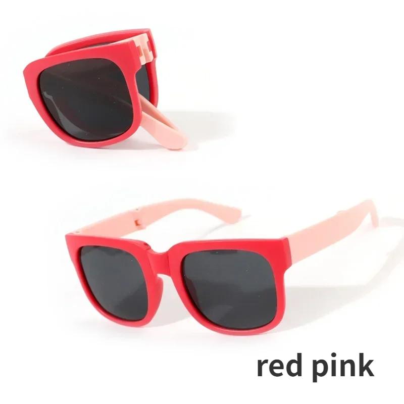 Складные уличные детские солнцезащитные очки для мальчиков и девочек, брендовый дизайн, портативные квадратные детские очки, детские солнцезащитные очки, уличная защита UV400