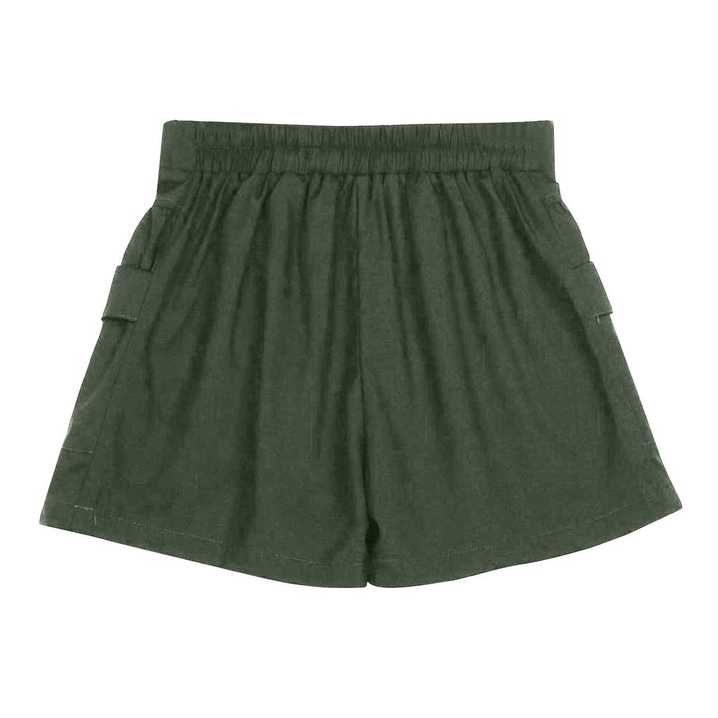 Women's Fashion Summer Pocket Hight Waist Detail Shorts Casual Pants