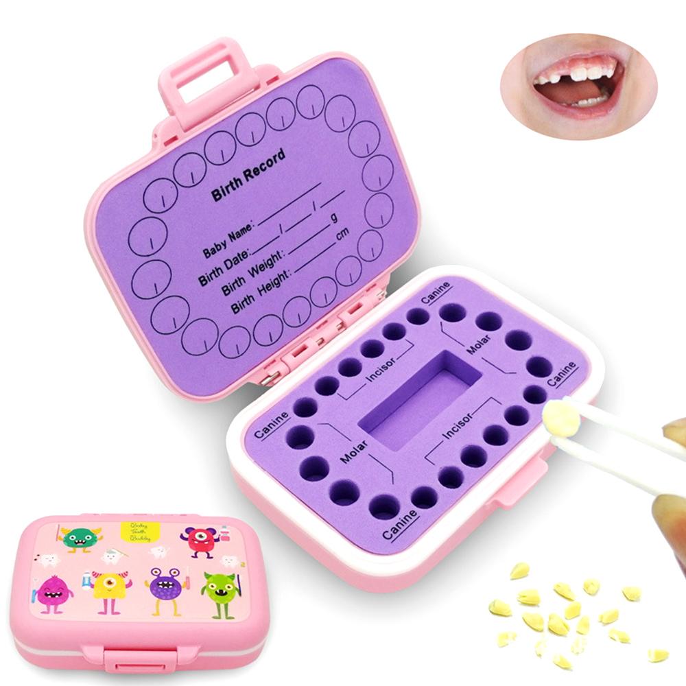 Cute Baby Tooth Storage Box Keepsake for Holding Lost Tooth Plastic Baby Teeth Holder Case Baby Shower & Birthday Gift
