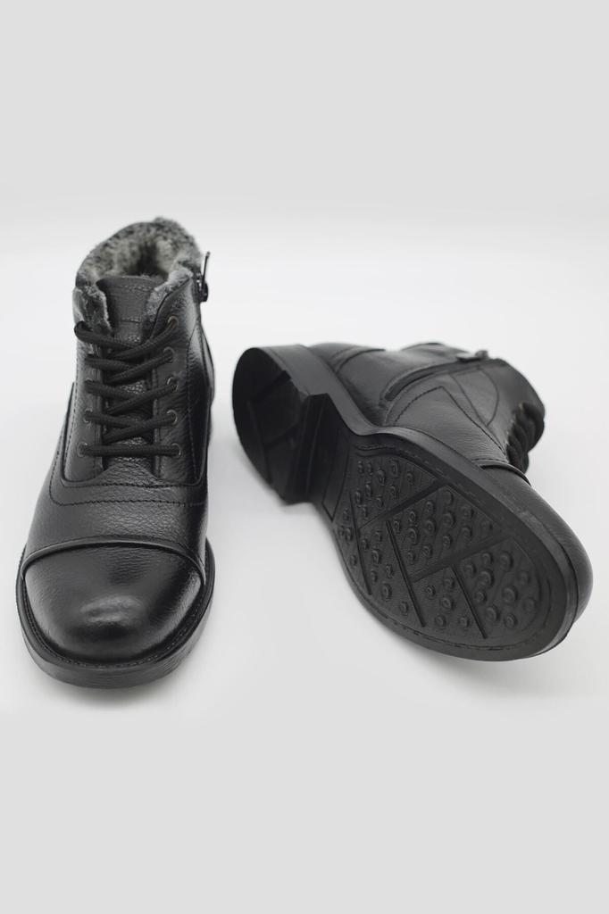 Мужские модные ботинки из натуральной кожи на толстом каблуке, морозостойкие водонепроницаемые кожаные меховые ботинки, обувь