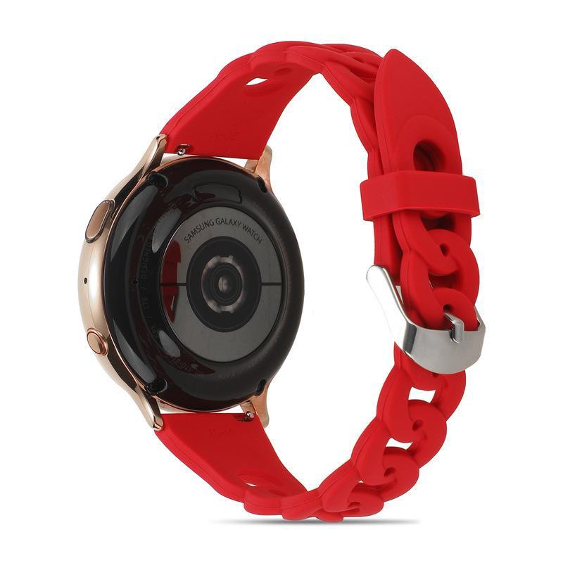 YurKem 20 мм 22 мм женский силиконовый ремешок для Samsung Galaxy Watch 4 3 41 мм 45 мм браслет S3 42 мм 46 мм Active 2 Gear ремешок для часов