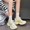 Летние новые дышащие спортивные повседневные туфли-кроссовки на платформе из мягкой кожи, сетчатые, легкие беговые туфли