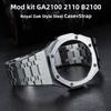Модификационный комплект GA2100 с металлическим корпусом и ремешком Для G-shock Casio 5611 GA-2100 GA-B2100 GA2110 Безель и ремешок из нержавеющей стали детали часов с инструментами