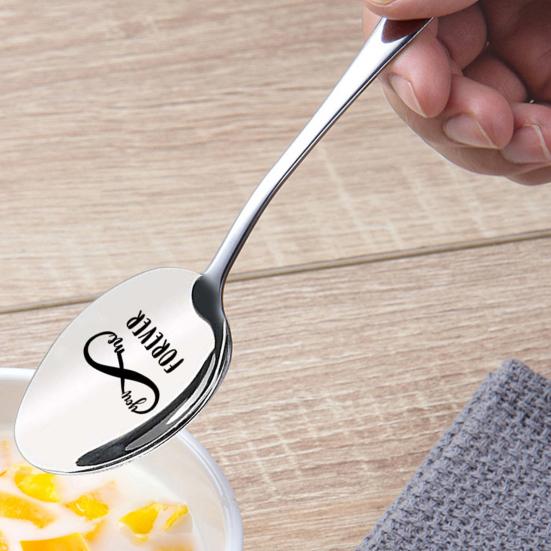 Длинная ручка для еды, ложка для еды, свадебный банкет, большая поверхность зеркала для десерта, легкая очистка