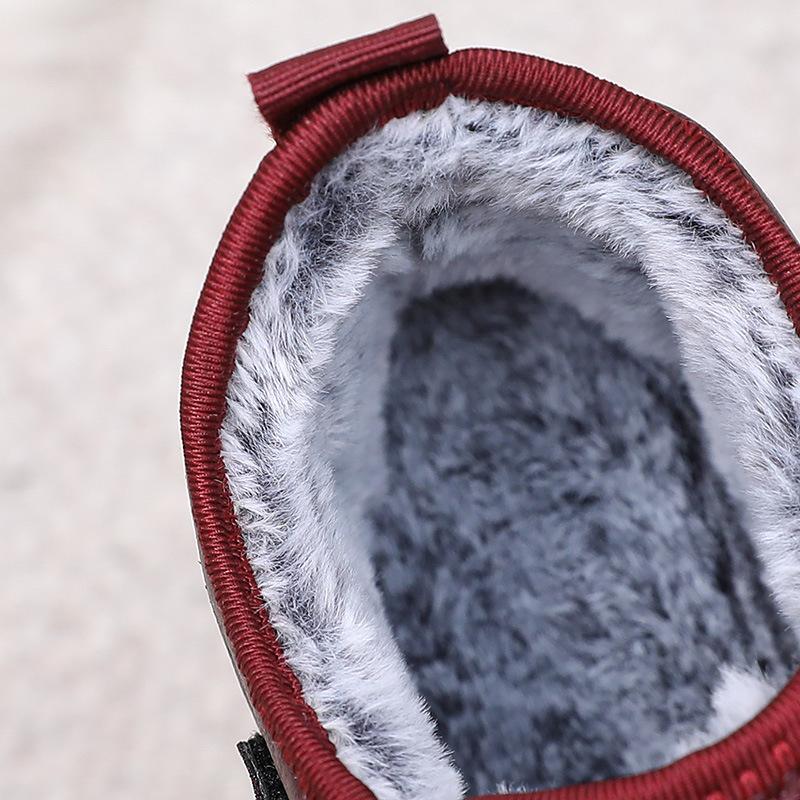 2024 новые старые пекинские хлопковые туфли женские зимние холодные ботинки бархатные водонепроницаемые кожаные для среднего и пожилого возраста теплые хлопковые туфли для мамы