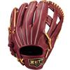 ZETT Бейсбольная перчатка из мягкой кожи, бордовая, размер 6, универсальная, B/пастель (4032), (BRGB35540F)