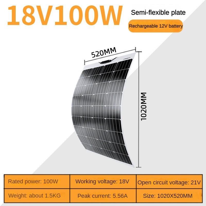 Новая гибкая солнечная панель 18 В бытовой фотоэлектрический модуль монокристаллическая солнечная панель система генерации электроэнергии