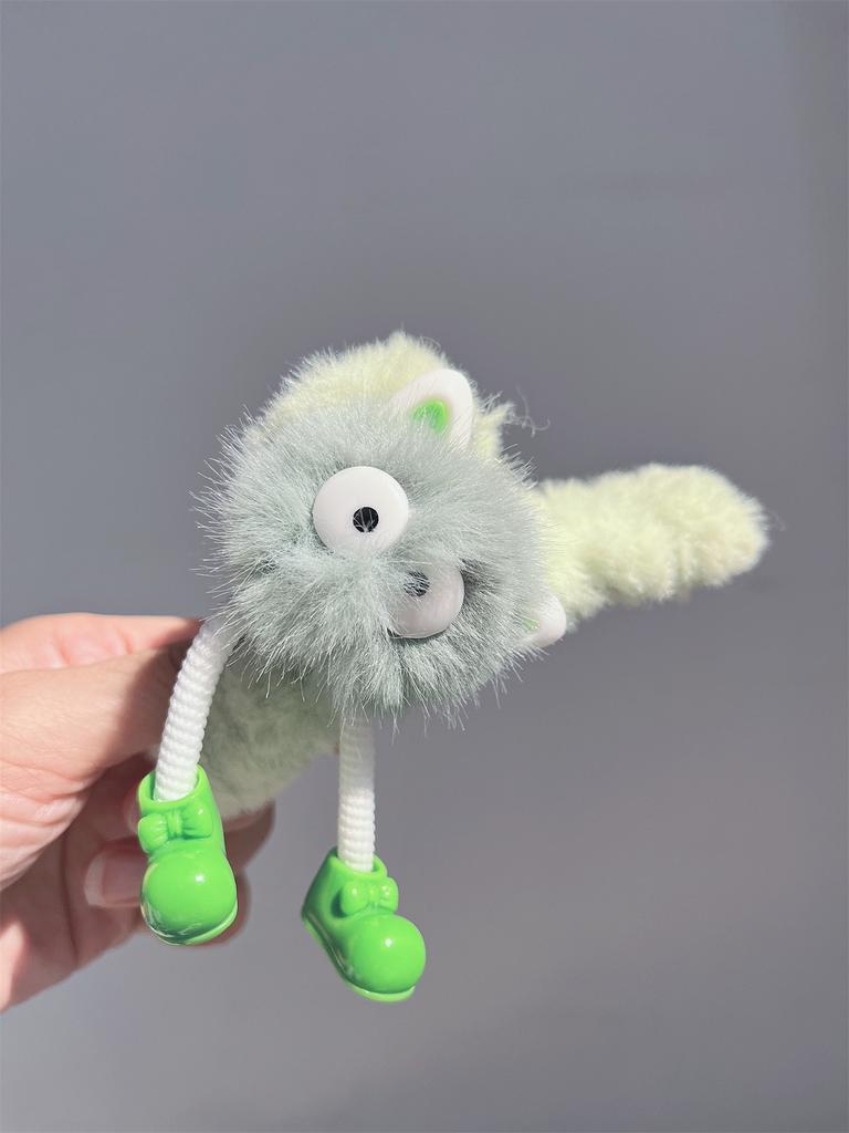 Зимняя личность смешной плюшевый помпон заколка-краб мультяшные длинные ноги маленький угольный шарик заколка для волос девочка милые аксессуары для волос