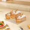 Dried Fruit Dish Appetizer Food Serving Tray with Lid Home Decoration Nuts Platter Snack Dishes for