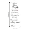 Acrylic Letter Wall Sticker 44.49x5.51in English Letter English Letter Decor Self-Adhesive Silver Gold Home Wall Sticker