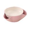 Double Dish Snack Bowl Straw Snack Serving Dish with Shell Storage for Pistachios Edamame Fruits Candy Cherries Nuts