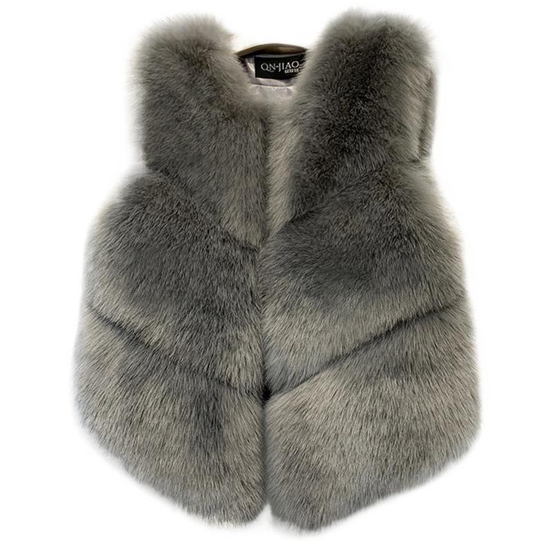 2024 осенне-зимняя одежда искусственный меховой жилет женский короткий вариант жилет искусственный мех лисы жилет сращивание куртка